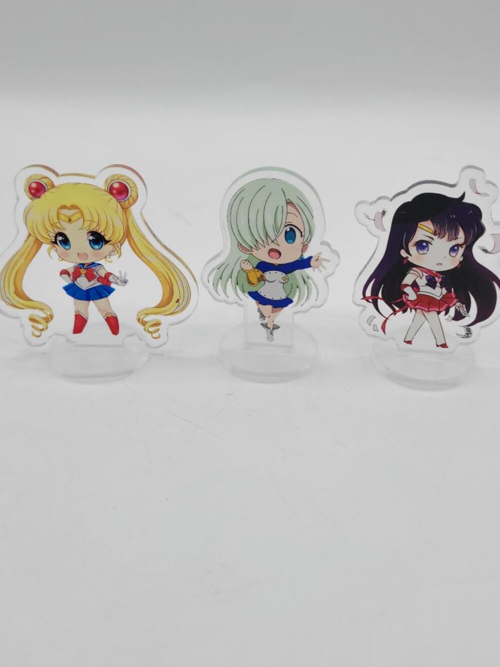 Sailor Moon & Seven Deadly Sins Chibi Lot Of 3 Sailor Moon, Sailor Mars, Princes